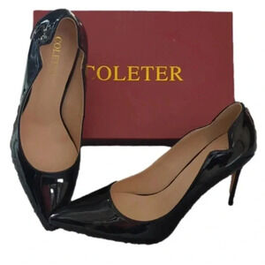 Coleter women's black pointy heels